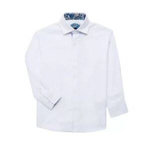 Elie Balleh Little Boy's Jacquard Dress Shirt White Size 4